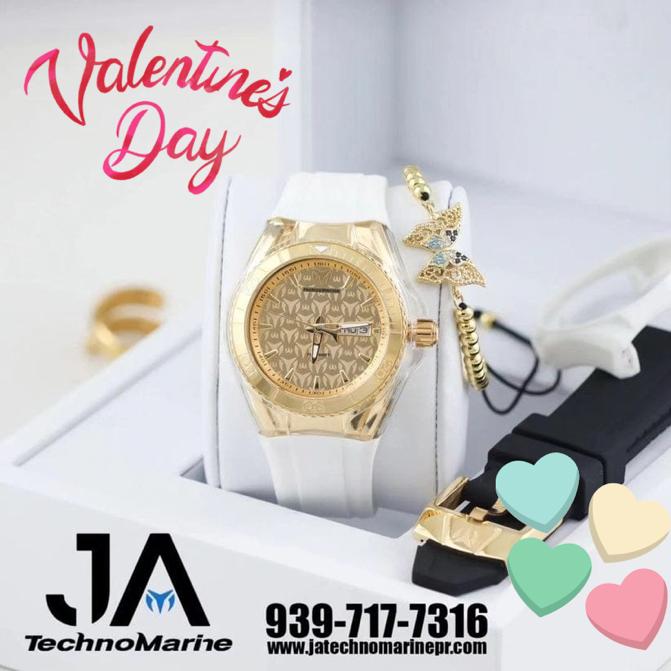 TechnoMarine Cruise Monogram 40MM Gold Dos Correas Una Pulsera