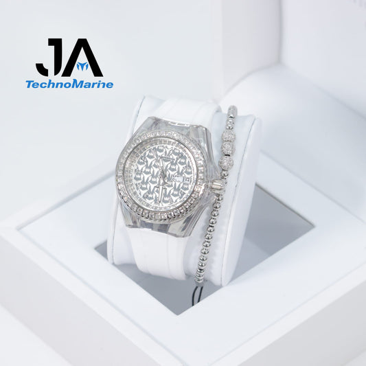 TechnoMarine Cruise Monogram 40MM Silver Una Pulsera Gratis