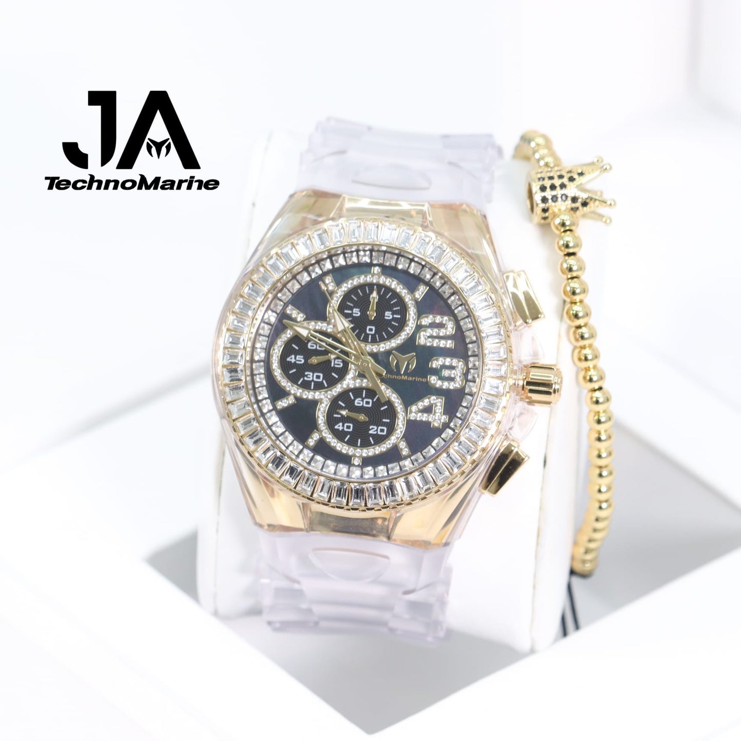 Technomarine Cruise Glitz 45mm Gold w Stones Arrival