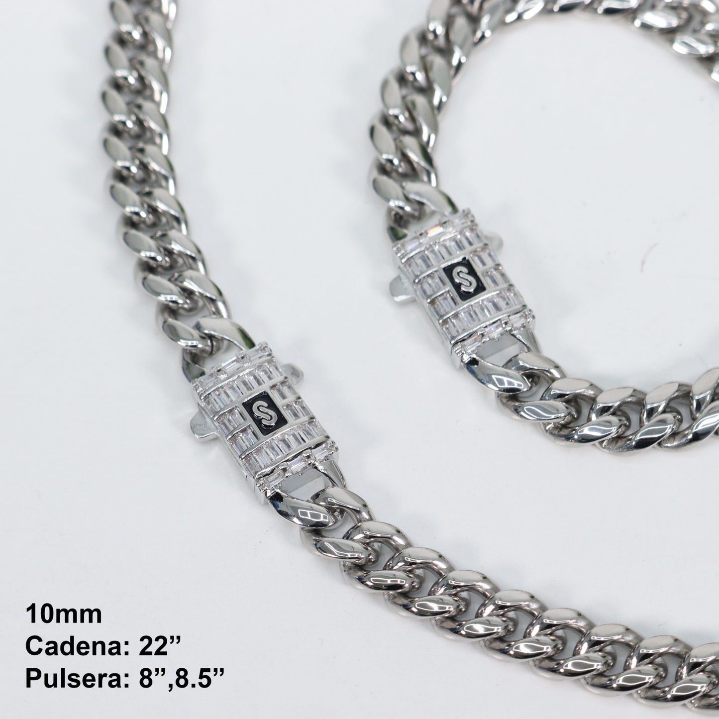 Cadenas Cubanas hombre 10mm 22” Stainless Steel