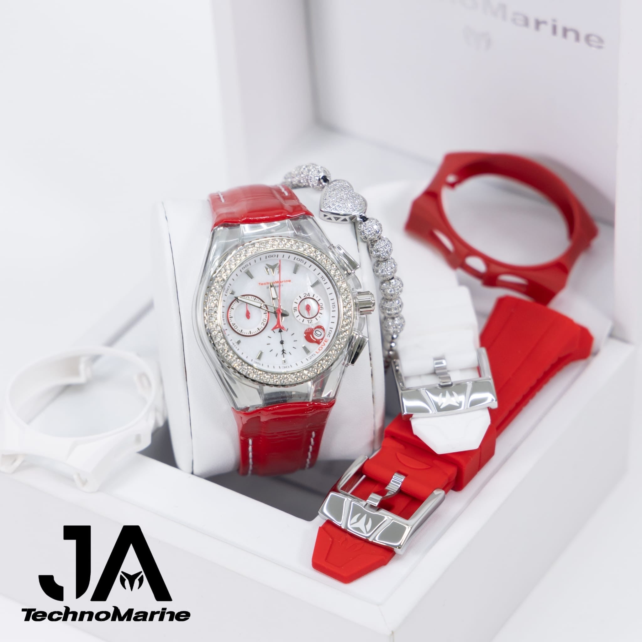 Women s Cruise Valentine Quartz Chronograph White Dial Watch