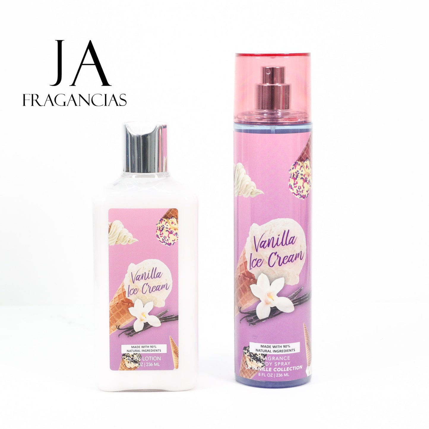 Splash Vanilla Ice Cream 2-Piece Body Mist and Body Lotion Set