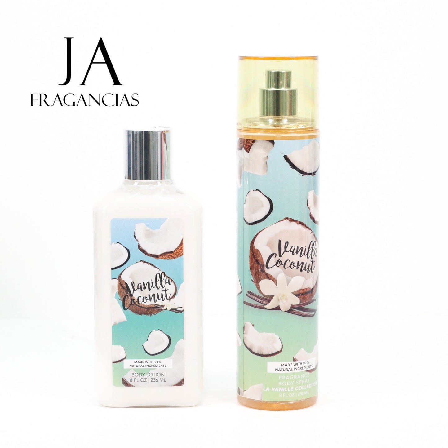 Splash Vanilla Coconut 2-Piece Body Mist and Body Lotion Set