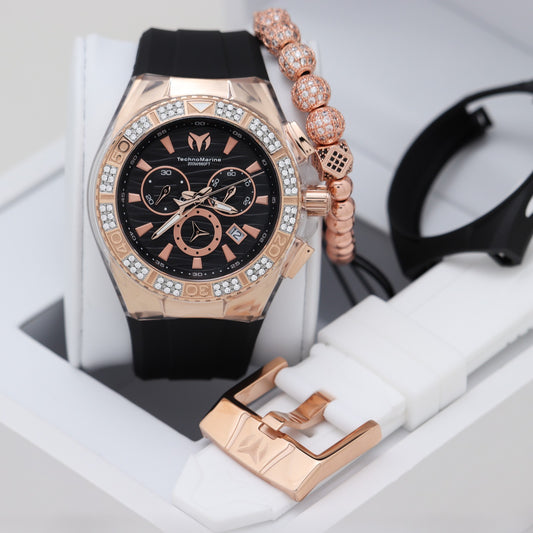 Cruise Star Rose Gold & Black Dial & Swiss Movement Custom