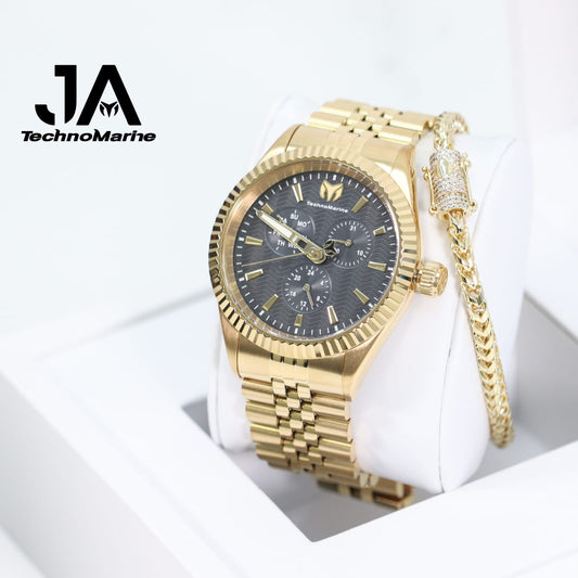 TECHNOMARINE Sea Dream Quartz Dial Watch 42 mm Oro Fondo Negro