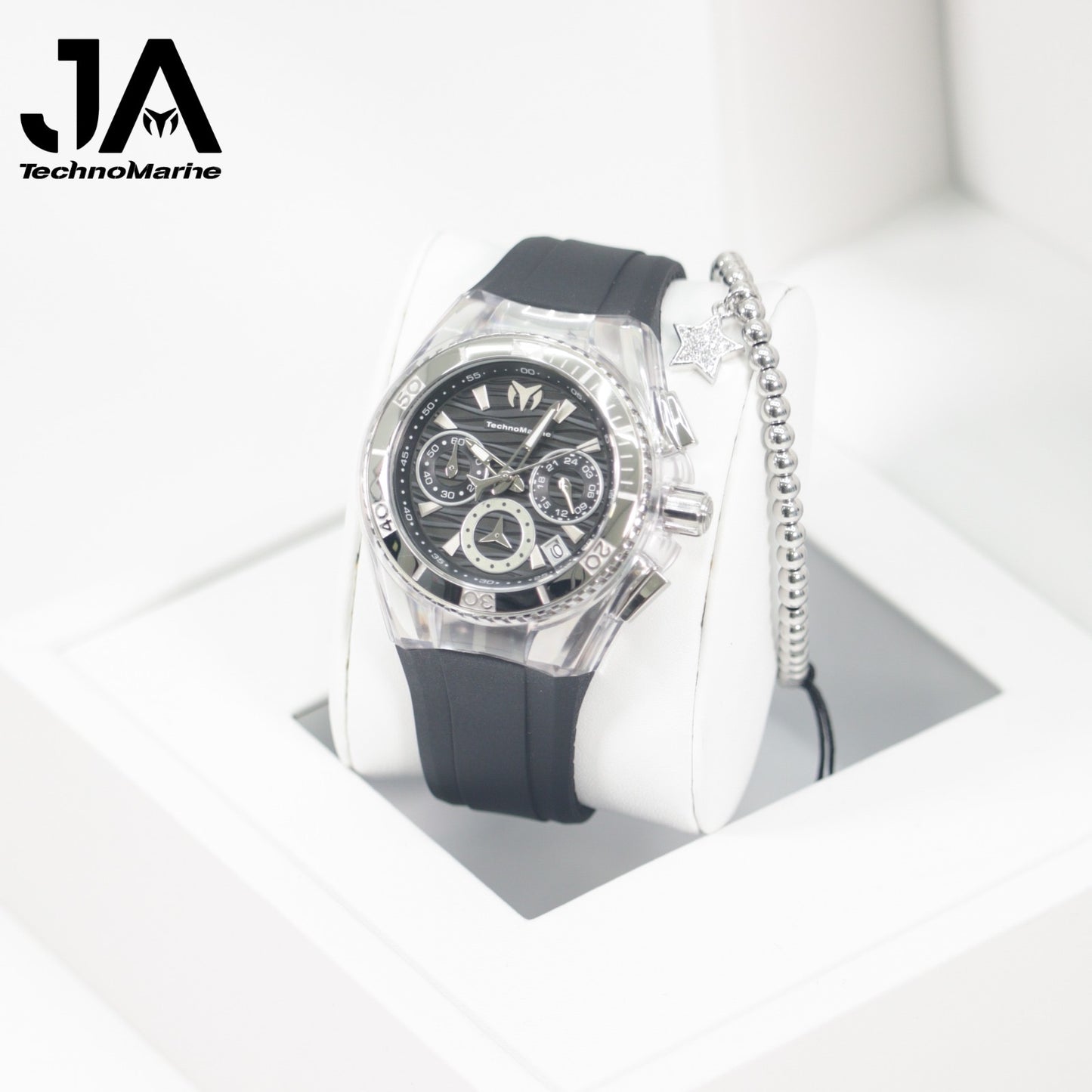 Technomarine Cruise Lady 40mm Stainless Steel Black Silver Dial Quartz