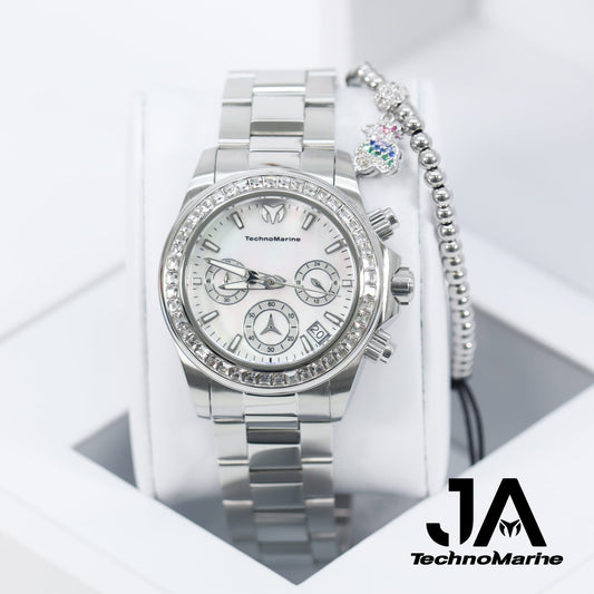 Technomarine Mujer Manta Ray Chronograph Quartz White Dial 38 mm