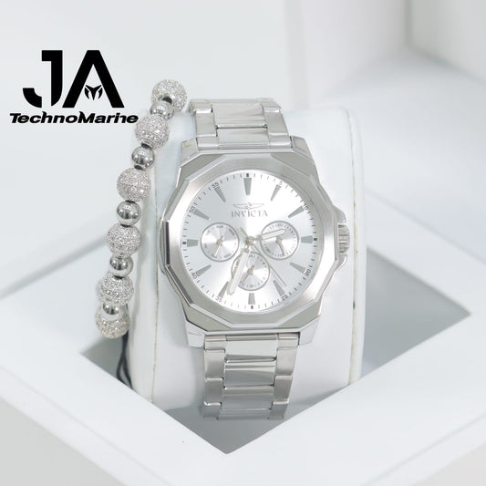 Invicta Speedway Men's Watch - 42mm, Silver Una Pulsera Gratis