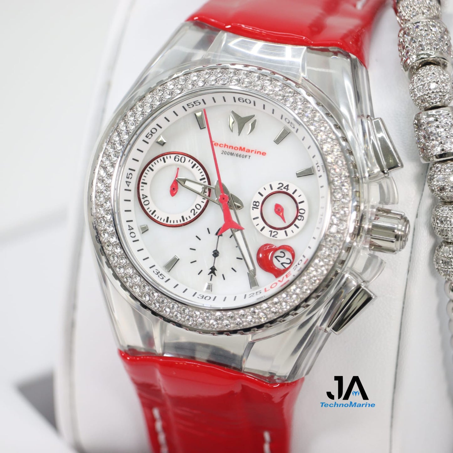 Technomarine  Cruise Valentine Ladies Chronograph Quartz Watch Silver