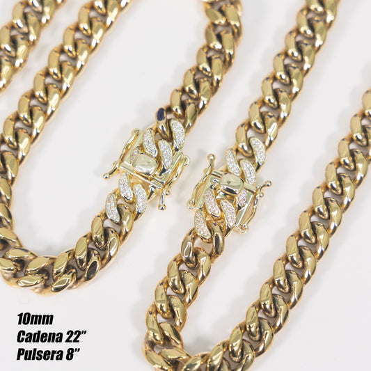 Cadenas Cubanas hombre 10mm 22” Stainless Steel