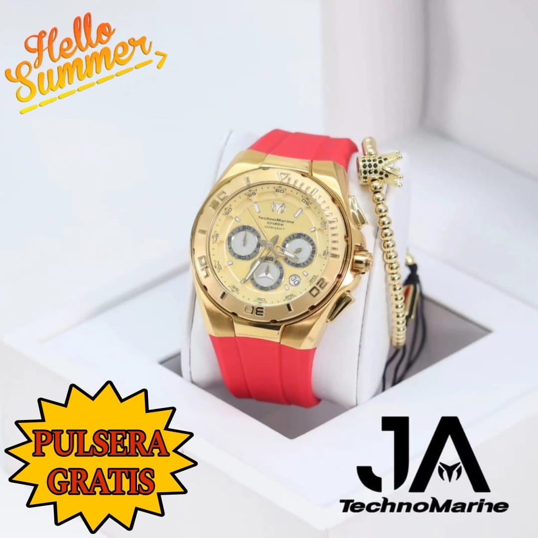 Technomarine Cruise Steel Quartz Men's Watch - 45mm Stainless Steel Gold and Gold