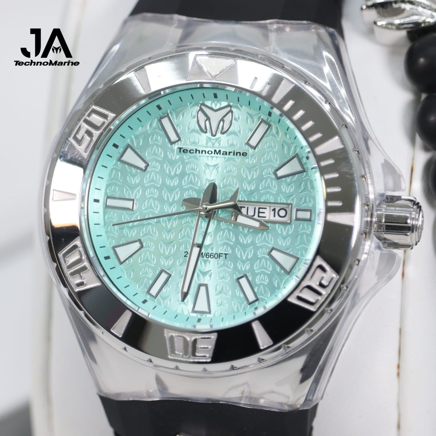 TechnoMarine Cruise Monogram Men's Watch - 47.8mm, Silver Menta