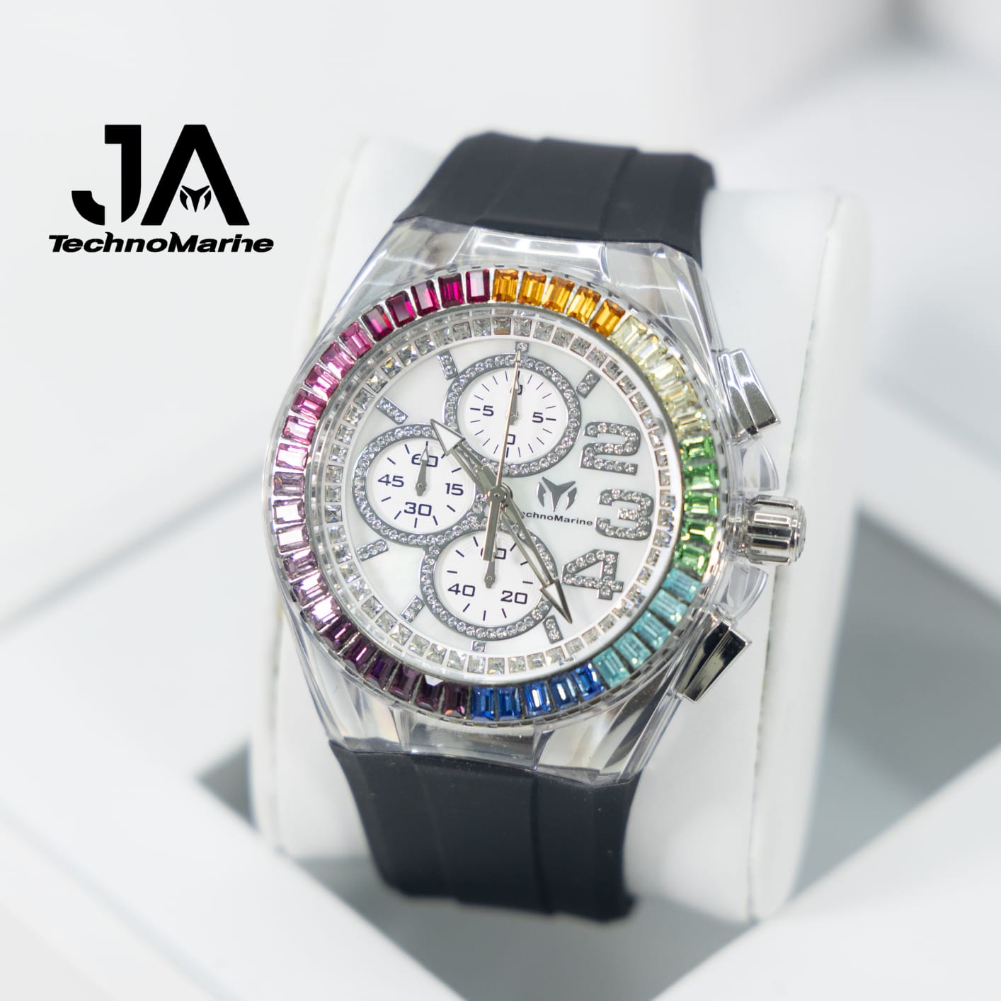 Technomarine Custom Cruise Glitz 45mm Silver Rainbow