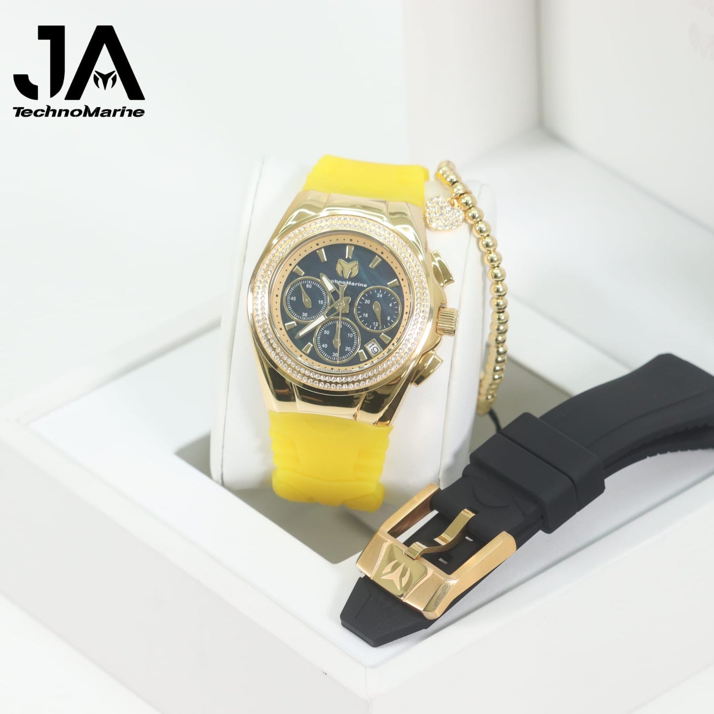 TechnoMarine  Pave 40mm Para (Mujer ) Gold tornasol