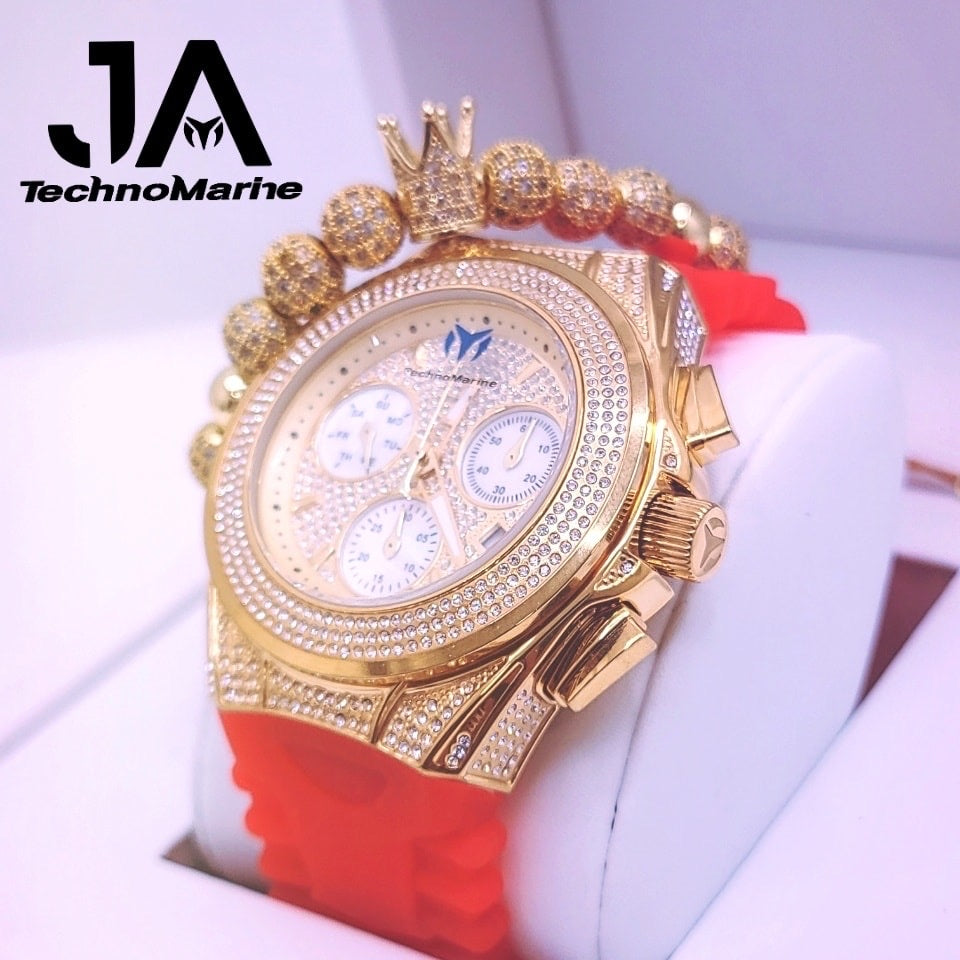 Technomarine pave diamond watch hot sale