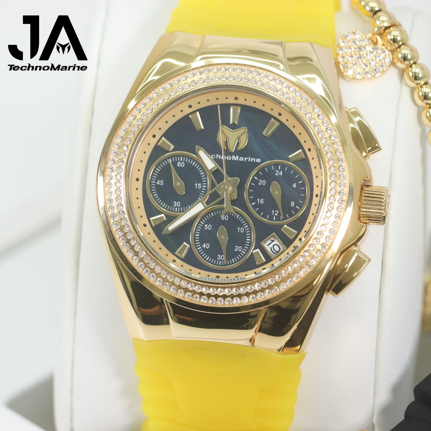 TechnoMarine  Pave 40mm Para (Mujer ) Gold tornasol