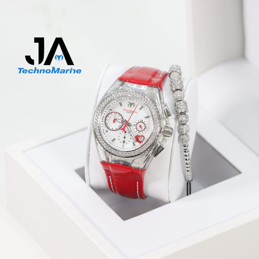 Technomarine  Cruise Valentine Ladies Chronograph Quartz Watch Silver