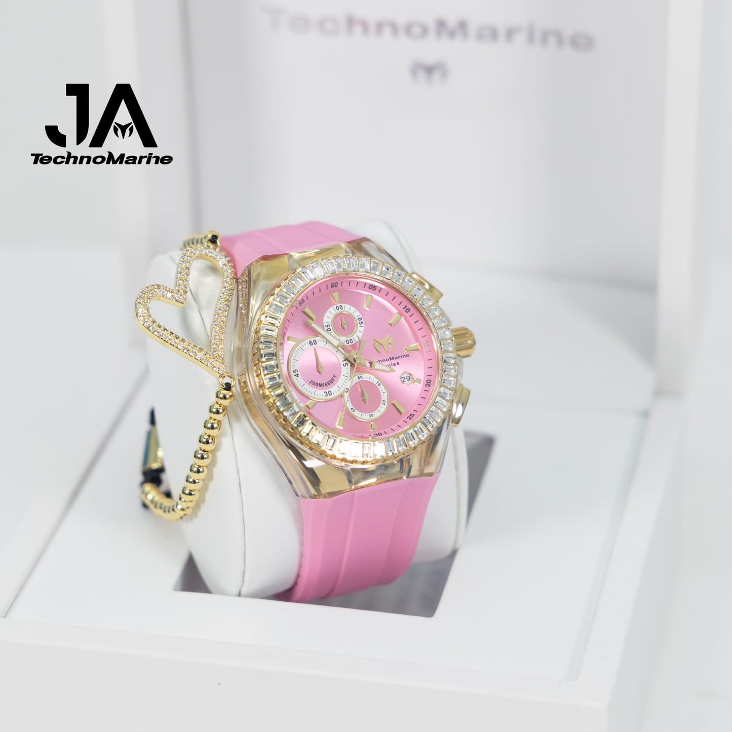 TechnoMarine Cruise Original Men's Watch - 45mm, Pink (Una Pulsera Gratis