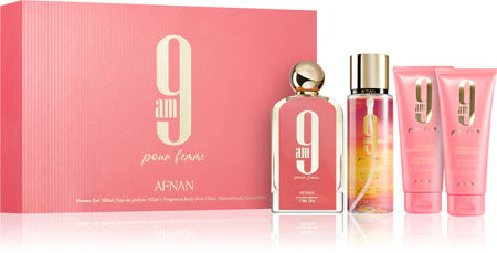 9 AM POUR FEMME AFNAN 3.4OZ 4 PIEZAS