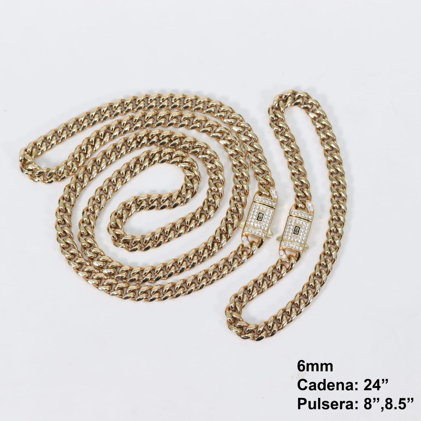 Cadenas Cubanas hombre 6mm 24” Stainless Steel