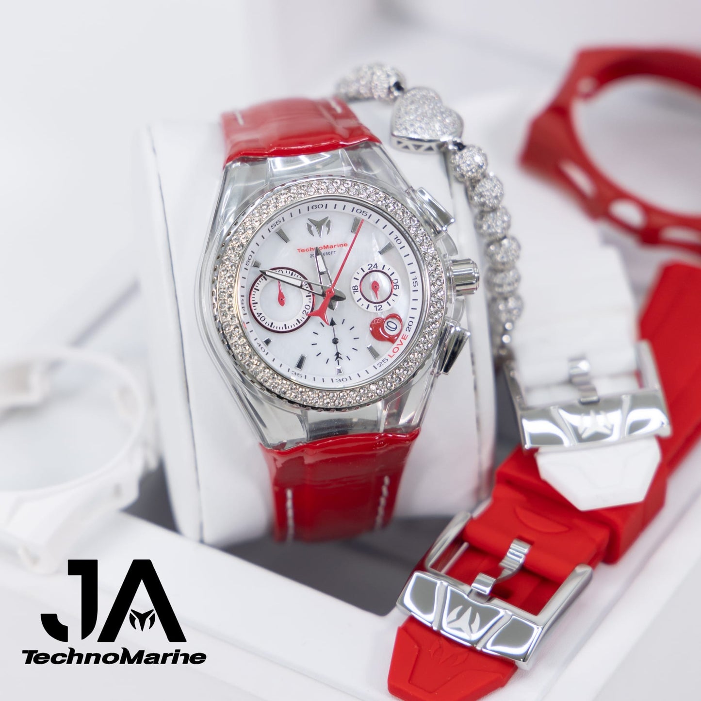 Technomarine Women's Cruise Valentine Quartz Chronograph White Dial Watch