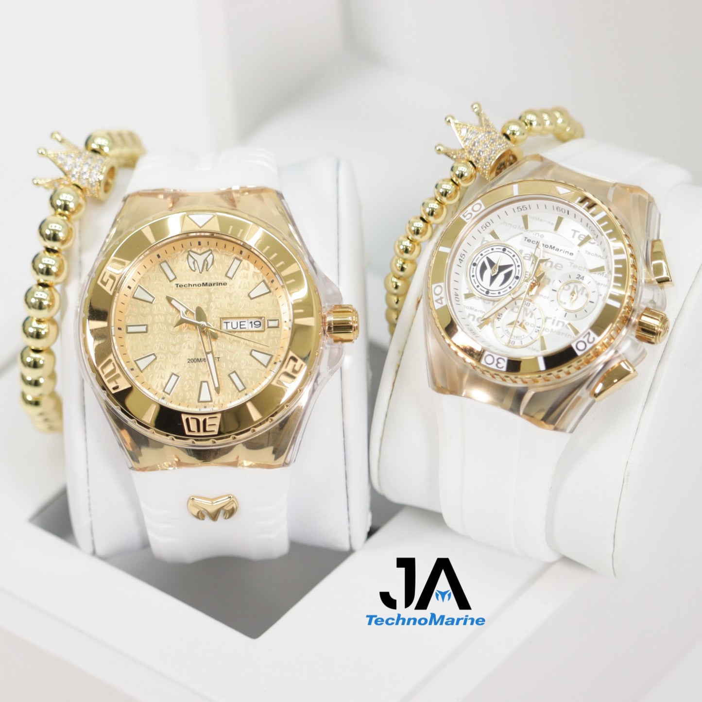 Set Dos Technomarine Cruise Monogram 46mm Oro with Stones, TechnoMarine Cruise California Women’s - 40MM Oro Dos Pulseras