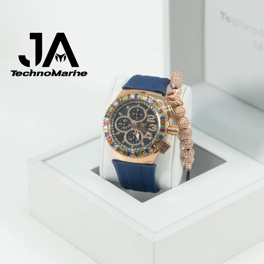 Technomarine Custom Cruise Glitz 45mm Rose Gold Rainbow