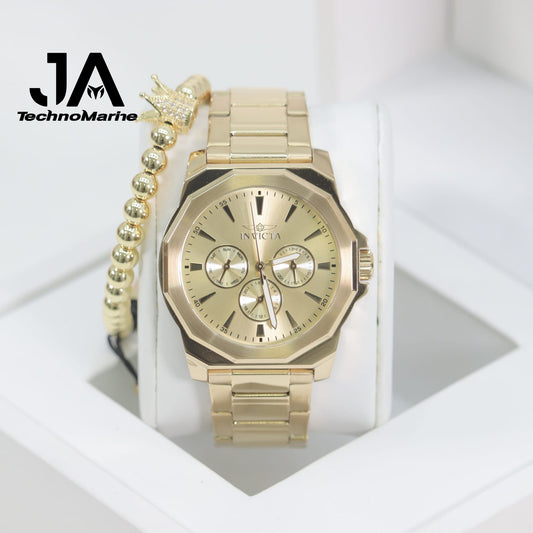 Invicta Speedway Men's Watch - 42mm, Gold Una Pulsera Gratis