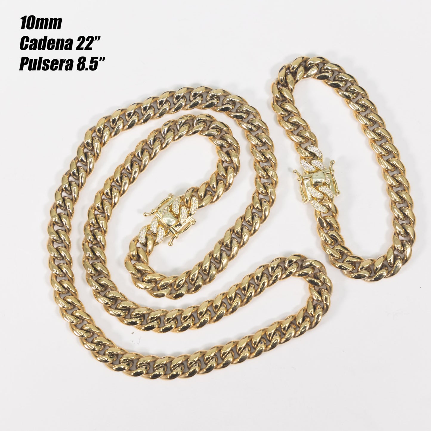 Cadenas Cubanas hombre 10mm 22” Stainless Steel