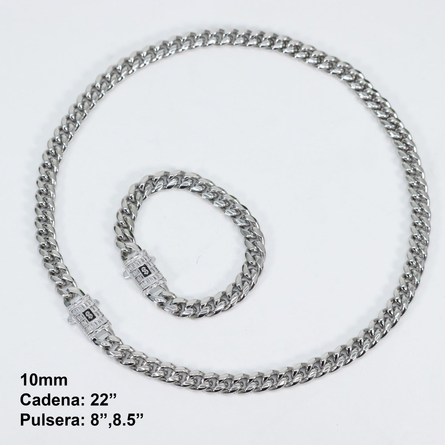 Cadenas Cubanas hombre 10mm 22” Stainless Steel