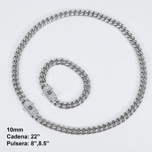 Cadenas Cubanas hombre 10mm 22” Stainless Steel