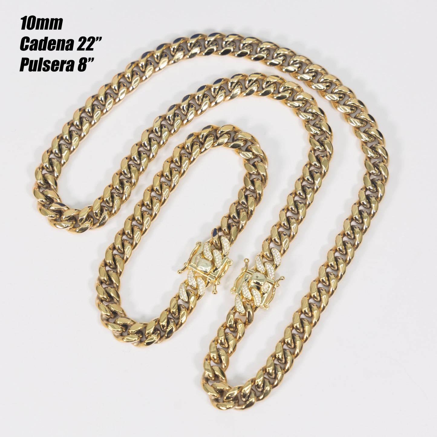 Cadenas Cubanas hombre 10mm 22” Stainless Steel