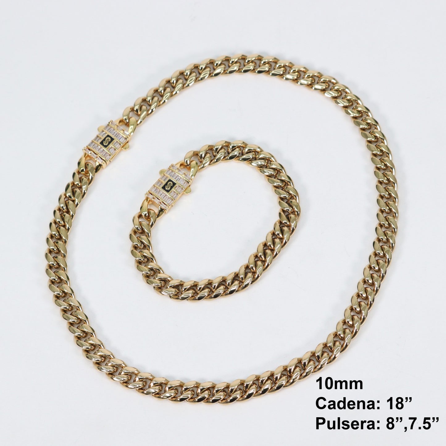 Cadenas Cubanas hombre 10mm 18” Stainless Steel