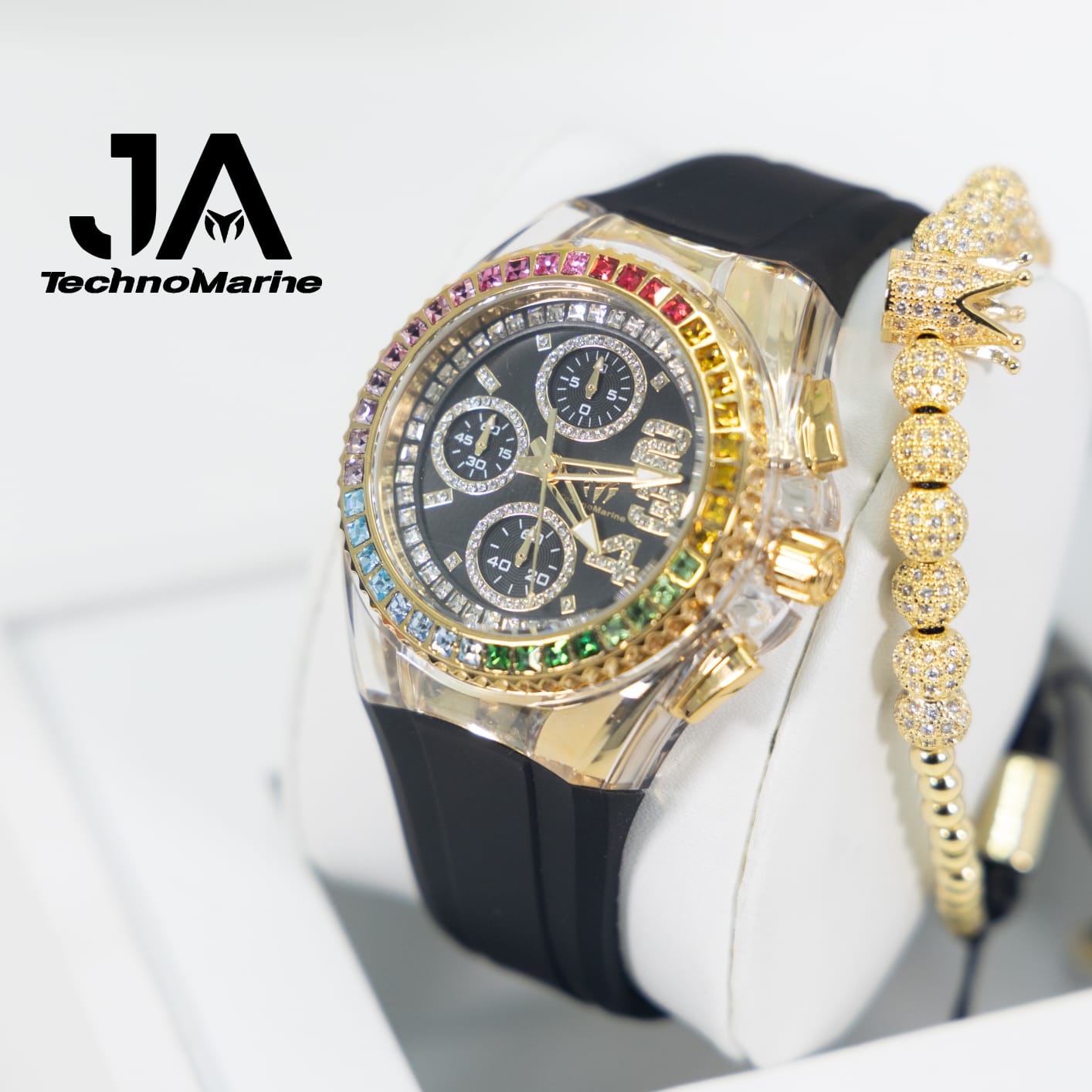 Technomarine Custom Cruise Glitz 40mm Oro Rainbow