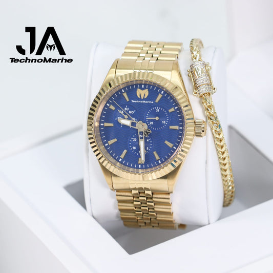 TECHNOMARINE Sea Dream Quartz Dial Watch 42 mm Oro Fondo Azul