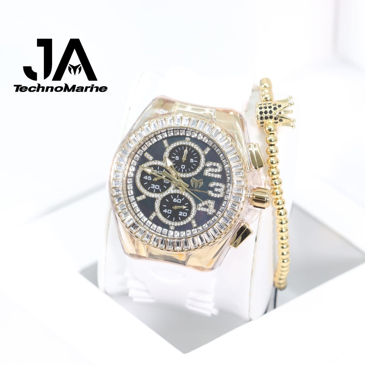 Technomarine Cruise Glitz 45mm Gold w Stones Arrival