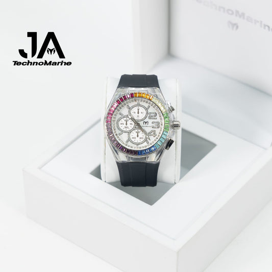 Technomarine Custom Cruise Glitz 45mm Silver Rainbow