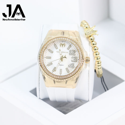 Technomarine Cruise Monogram 45mm Gold with Stones