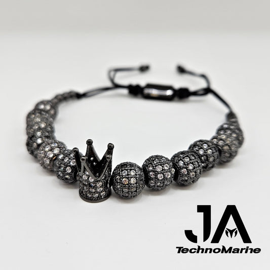 Pulsera De Corona Negra Ajustable