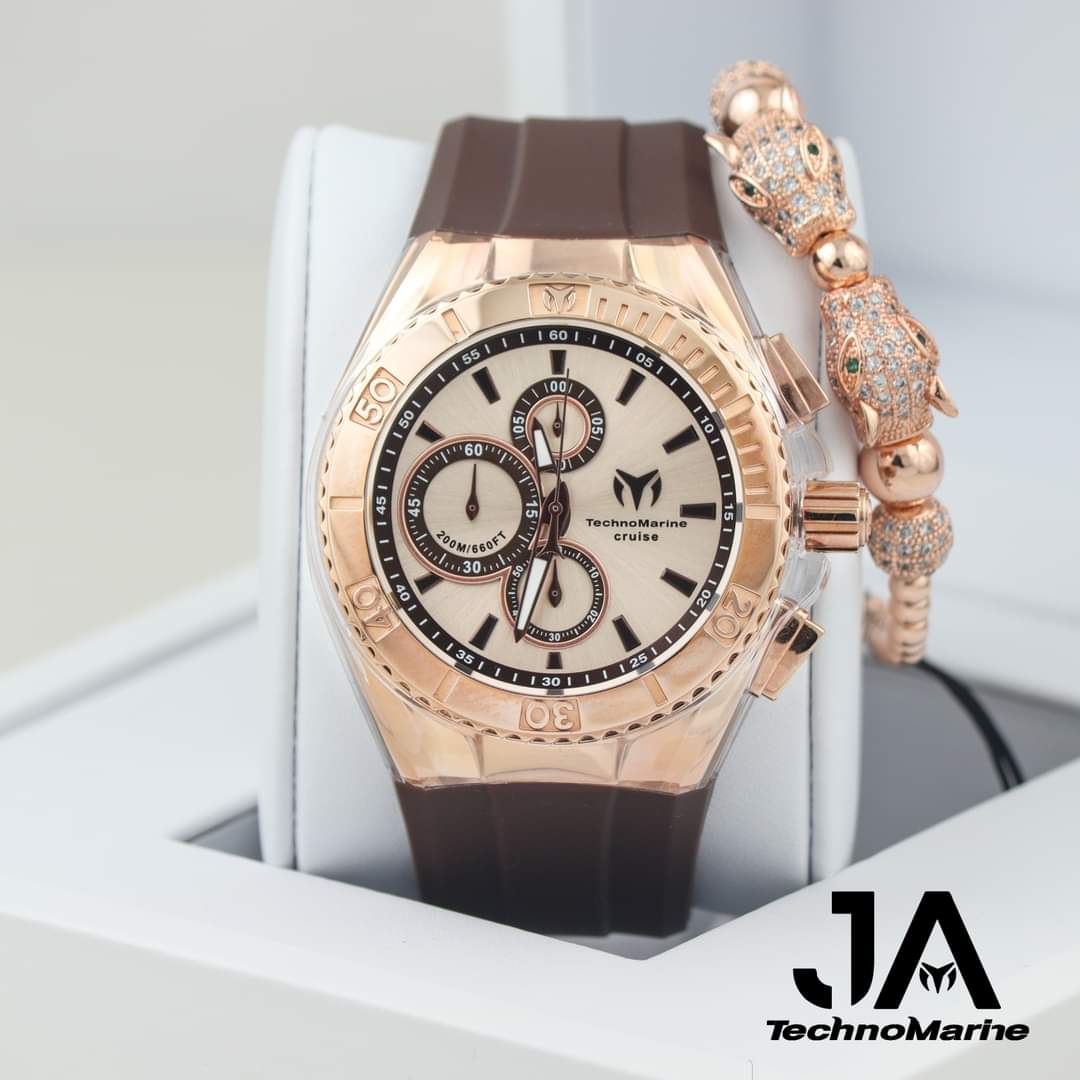 Technomarine rose best sale gold watch