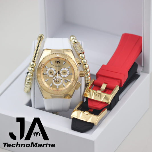 Technomarine Men's  Swiss Mvt Gold and Gold Suizo Tres Correas