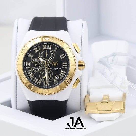 Technomarine Cruise Star Gold With Black Dial, Special Order Dos Correas