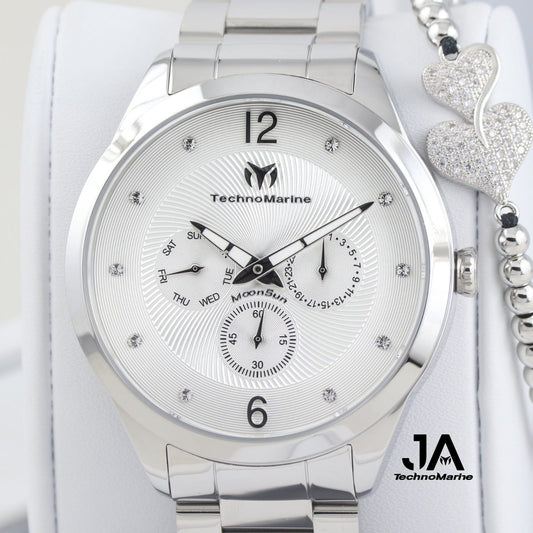 Technomarine MoonSun Silver Dial Women  Watch