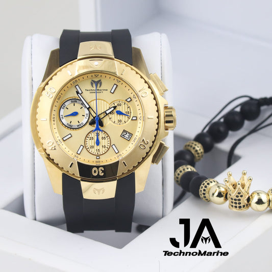 Technomarine UF6 Chronograph Quartz Gold Dial Men's Watch