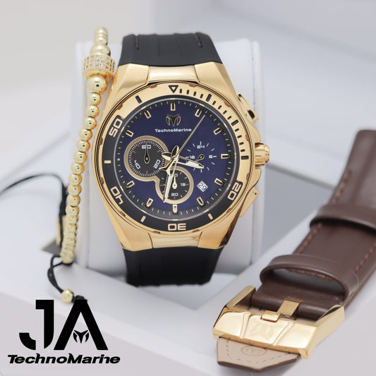 Technomarine Cruise Steel Gold Blue 45mm Men