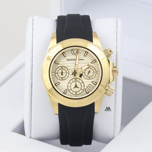 Technomarine Manta Ray New 38mm Gold Silicone Strap And Sapphire Crystal